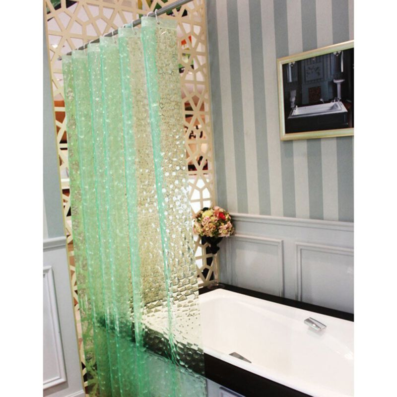 clear colorful shower curtain